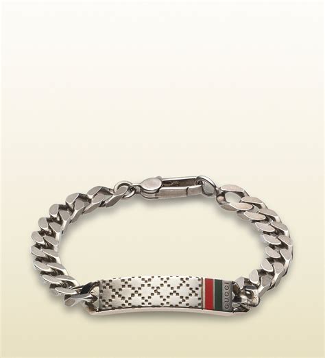 gucci bracelet mens black|luxury silver bracelets for men.